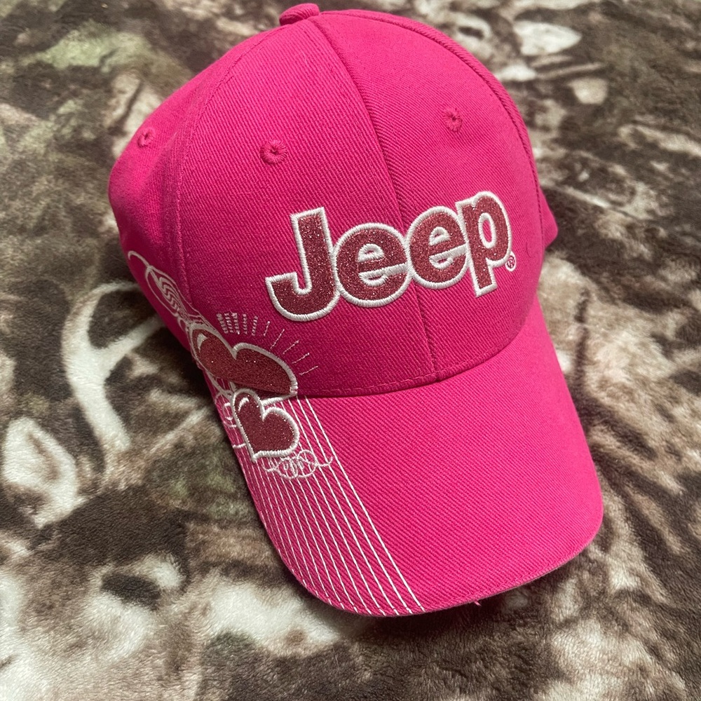 Jeep Pink Hearts Logo Cap